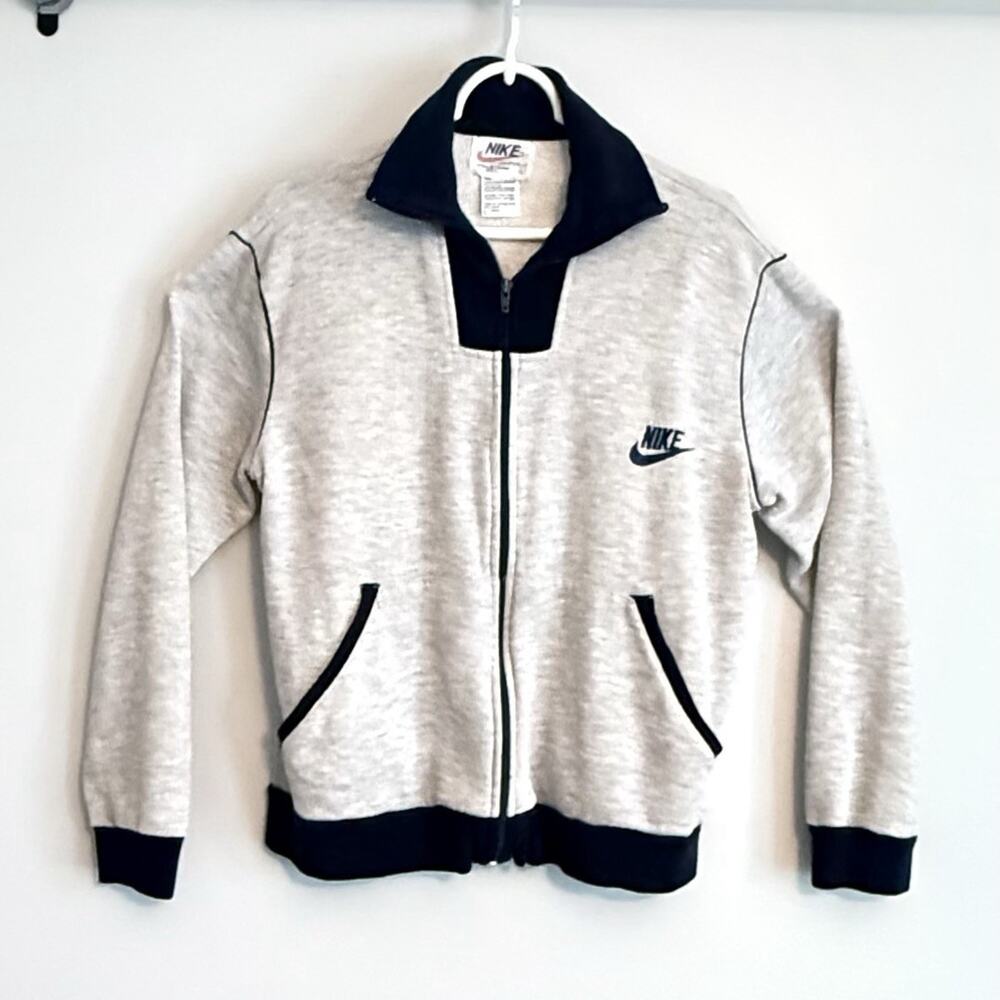 RARE white label Nike Light Gray and Black/Navy Zip-Up Jacket